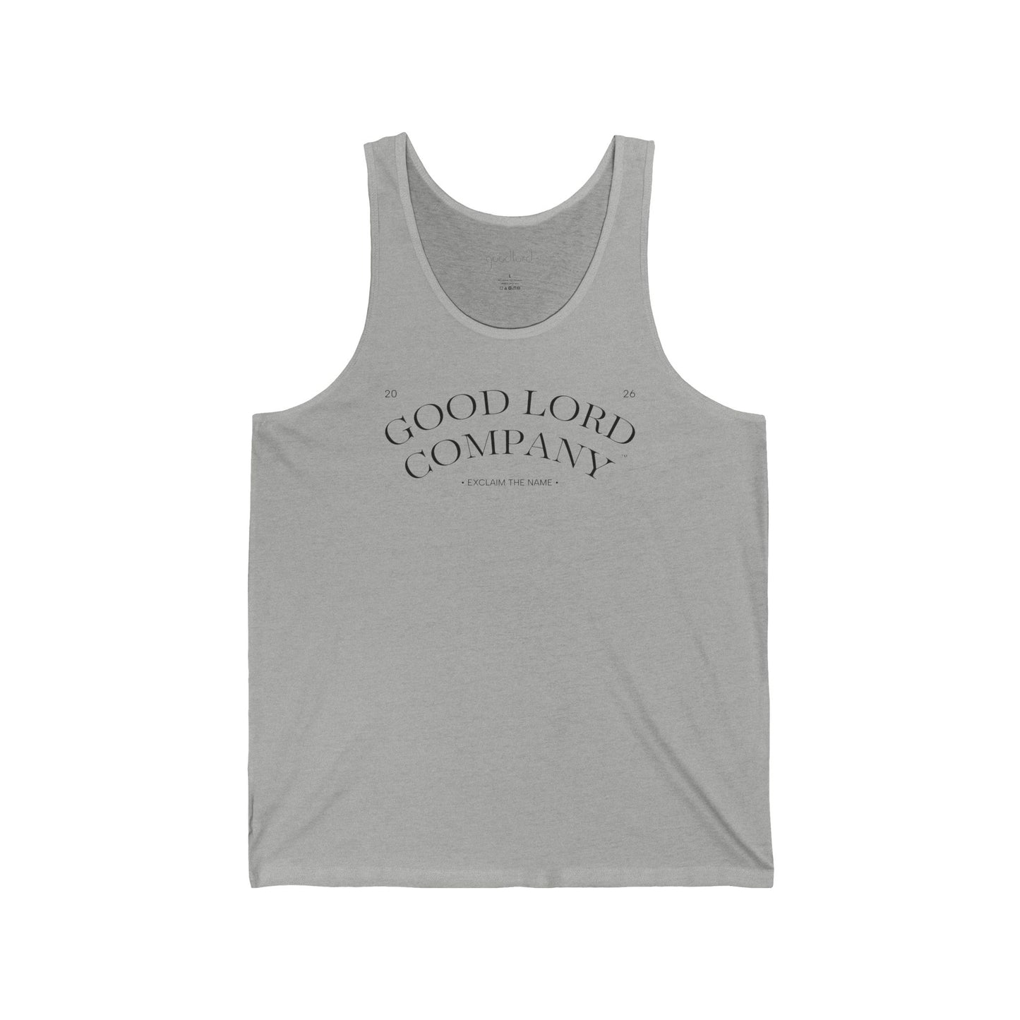 Good Lord Company tank | minimalist script logo tank