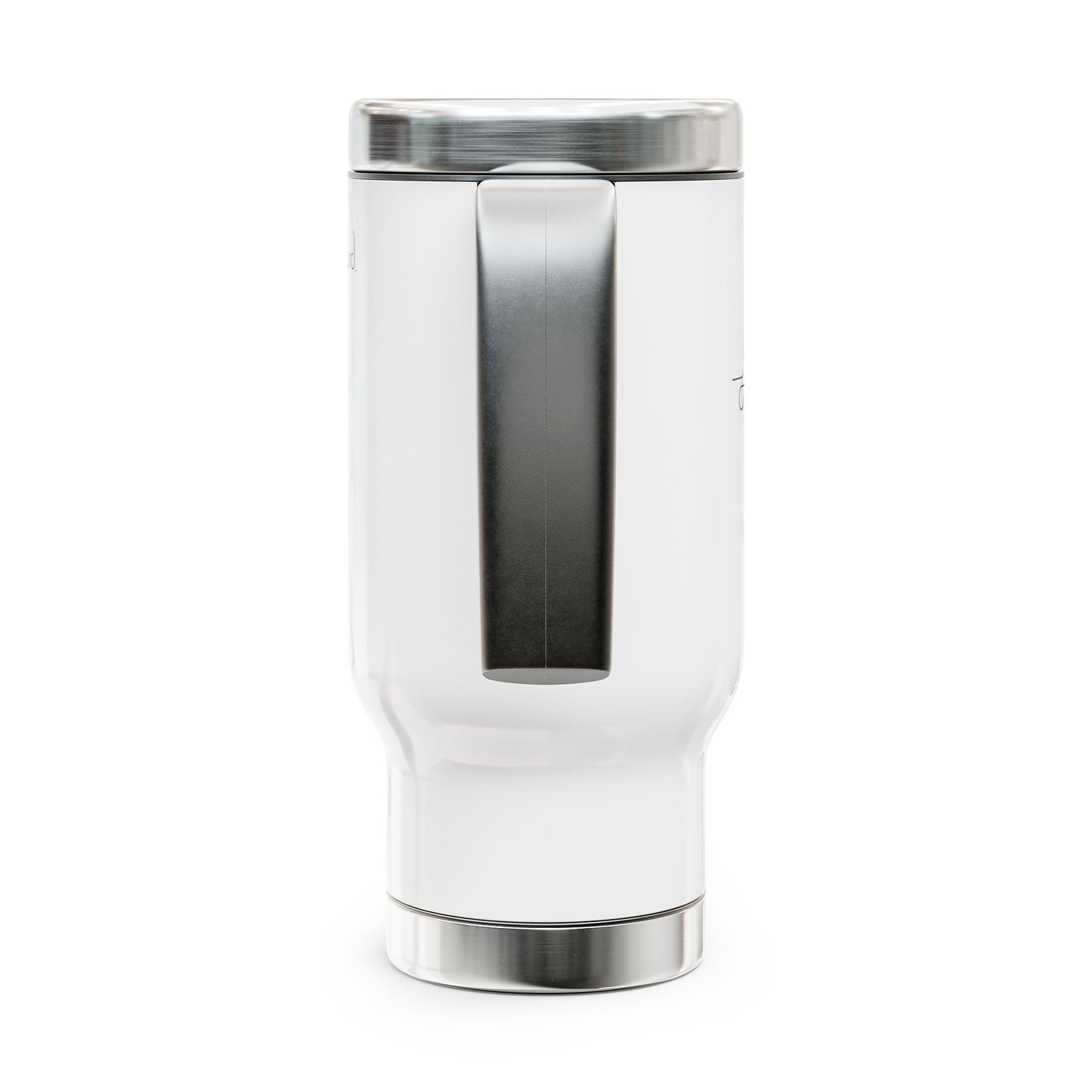 14oz Stainless Steel Travel Mug with Handle — Logo Cross Symbol