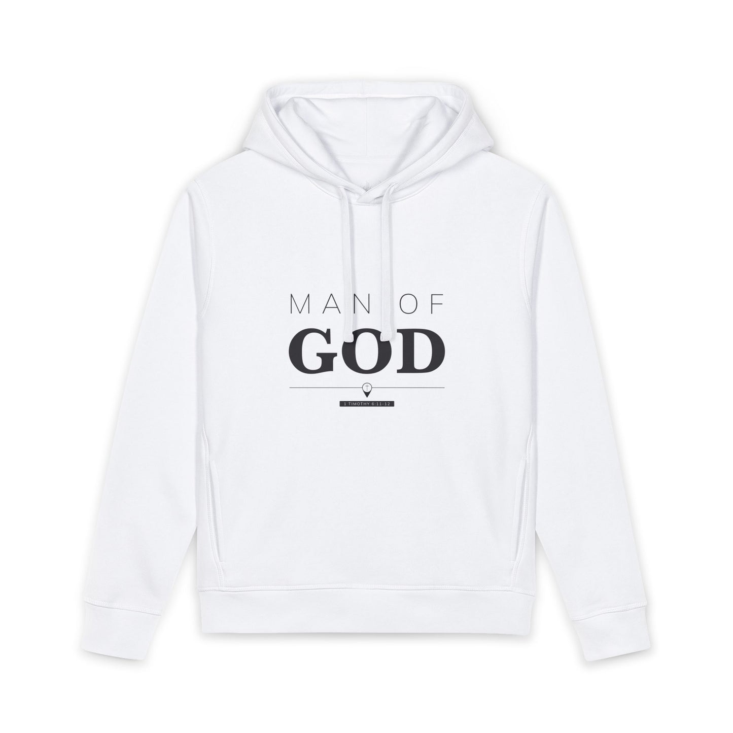 Man of God Hoodie | 1 Timothy 6:11-12 Premium Organic Sweatshirt