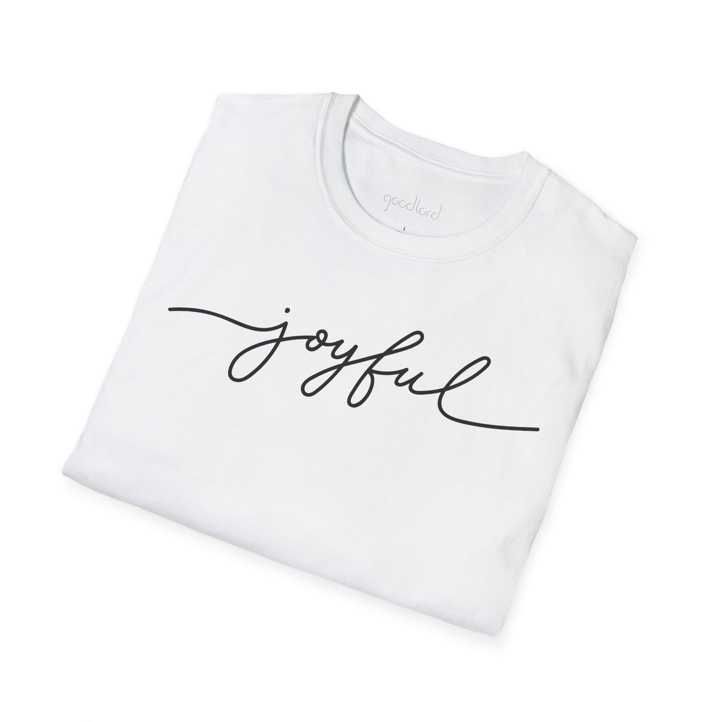 Joyful Script Tee | Minimal Faith-Inspired T-Shirt
